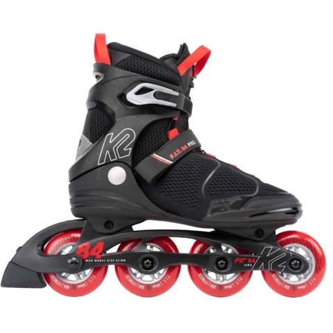 K2 Rolschaatsen - F.I.T 84 Pro - Zwart/Rood - Skeelers - K2 - 42 - Rolschaatsen