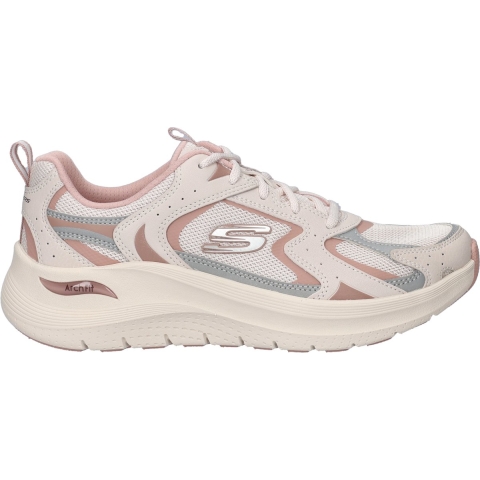 Skechers Arch Fit 2.0 Vintage Luxe Leren Dames Sneakers Roze