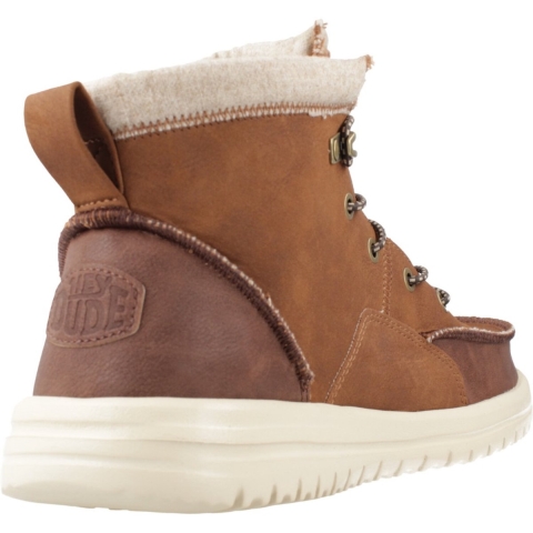 HEYDUDE Bradley Tumbled Classic Polyurethaan Heren Cognac/Multi Enkellaarzen