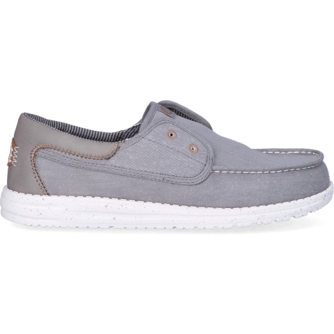 HEYDUDE Loafers Heren Wally Cru Stretch Canvas Grijs 40 Canvas