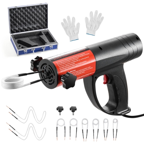 VEVOR inductieverwarmer voor het verwijderen van schroeven, 1500W magnetische inductieverwarmerset, verwarmer voor het verwijderen van roestige schroeven, autoreparatiegereedschap met 8 spoelen