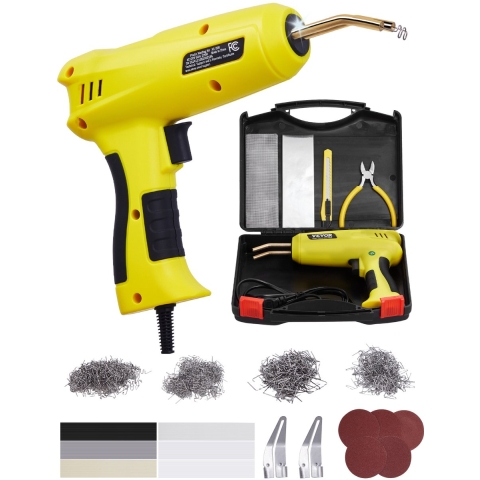 VEVOR Plastic Welder, 220W Plastic Reparatieset met 800 hete nietjes en 56 lasstaven, Laspistool met LED-lamp, Draagtas voor kajaks, speelgoed, autobumperreparatie