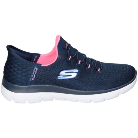 Skechers Summits - Diamond Dream Textiel Dames Navy/Roze Standaard Sneakers
