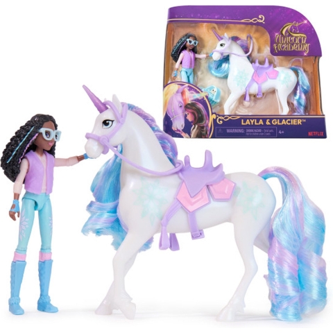 Unicorn Academy Speelgoedfiguren - 13,5 cm - Layla & Glacier - Unicorn Academy - OneSize - Speelgoedfiguur