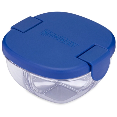 Yumbox Snack Bowl - m. 3 Kamers - Navy Blue - Yumbox - OneSize - Broodtrommels