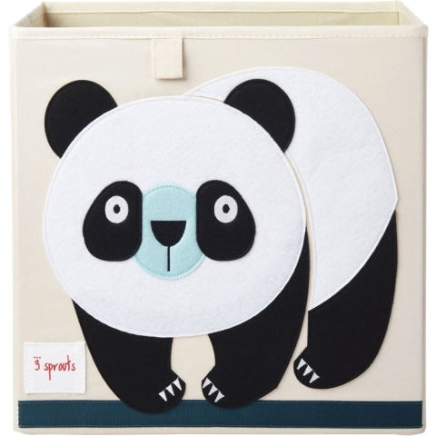 3 Sprouts Opbergbox - 33x33x33 cm - Panda - 3 Sprouts - OneSize - Kisten