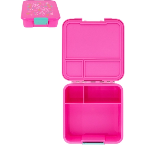 MontiiCo Broodtrommel m. 3 Kamers - Bento Drie - 1 L - Unicorn M - Montiico - OneSize - Broodtrommels