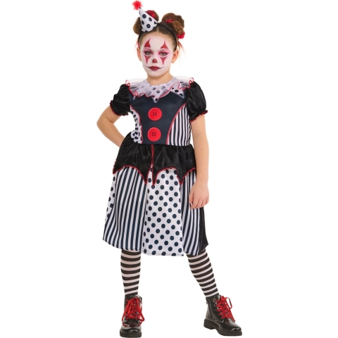Rubies Verkleedkleren - Monochroom Clown - Rubies - 5-6 jaar (110-116) - Kostuum