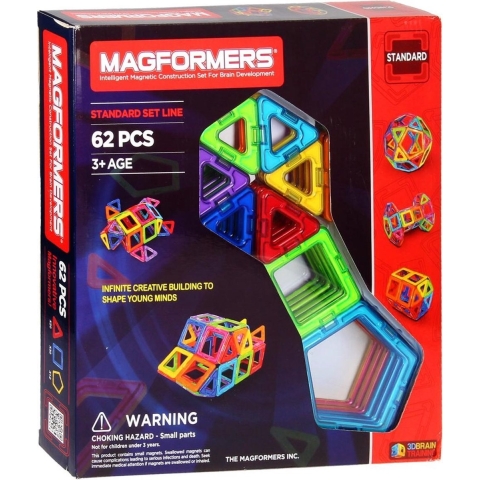 Magformers Magneten - 62 Onderdelen - Magformers - OneSize - Magnetisch speelgoed