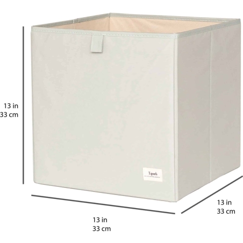 3 Sprouts Opbergbox - 33 x 33 x 33 cm - Groen - 3 Sprouts - OneSize - Opbergen