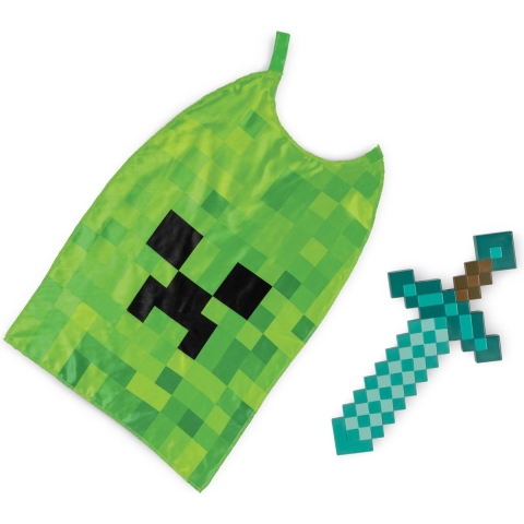 Disguise Kostuum - Minecraft Zwaard en mantel - Disguise - OneSize - Kostuum