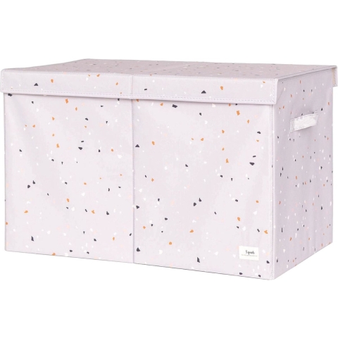 3 Sprouts Opbergbox m. Deksel - 63x38x39 cm - Terrazzo/Licht eik - 3 Sprouts - OneSize - Opbergen