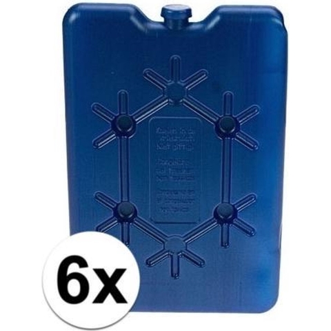 Plat koelelement 200 gram - 6x - 11 x 16 cm - Koelelementen voor koelboxen -