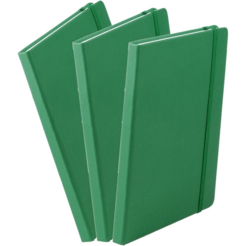 Notitieboekje - 5x - met elastiek - A5 - groen - 100 paginas - opschrijfboekjes - lue schriften -