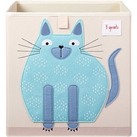 3 Sprouts Opbergbox - 33x33x33 - Kat - 3 Sprouts - OneSize - Kisten