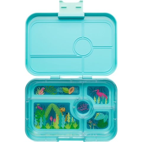 Yumbox Broodtrommel m. 5 Rum - Bento Tapas - Antibes Blue/Jungle - Yumbox - OneSize - Broodtrommels