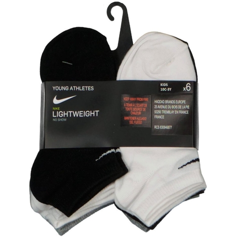 Nike Sneakersokken - Geen show - 6-pack - Wit/Zwart/Grijs - Nike - 27/35 - Sokken