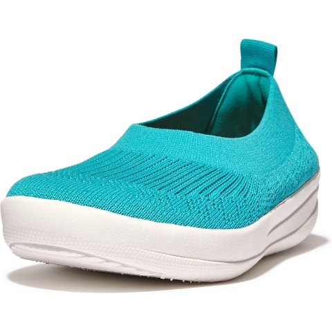 Women's Fit Flop Uberknit Slip On Ballet Pumps in Blue
