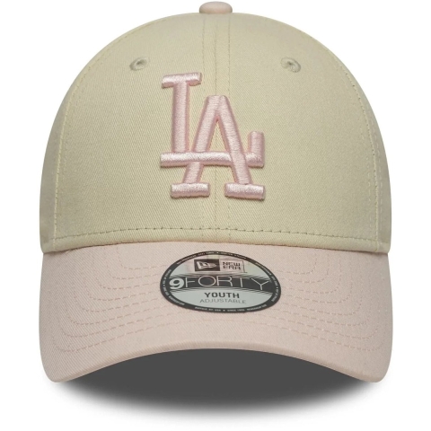 New Era Pet - 9Forty - Dodgers - Light Beige/Roze - New Era - 4-6 jaar (104-116) - Petten