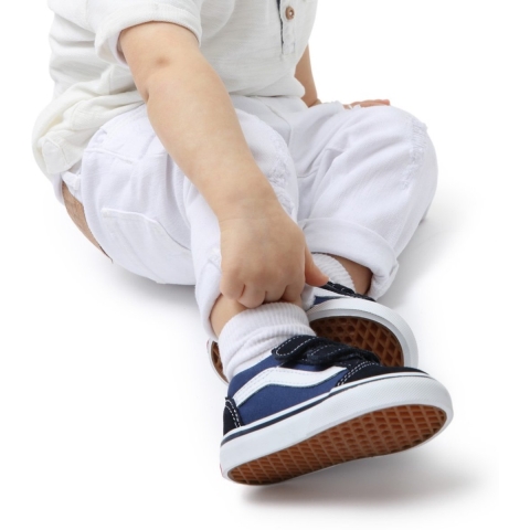 Vans Schoenen - Old Skool - Navy m. Klittenband - Vans - 22,5 - Schoenen