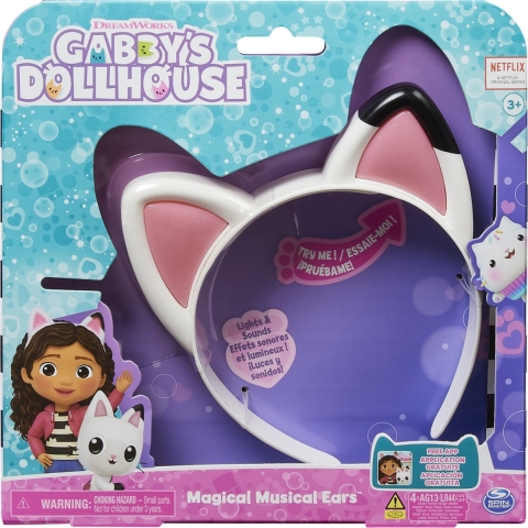 Gabby's Dollhouse Haarband m. Licht/geluid - magische muzikale o - Gabby's Dollhouse - OneSize - Kostuum