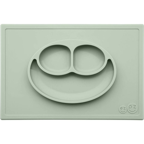 EzPz Happy Mat - Silicone - Dusty Groen - EzPz - OneSize - Borden