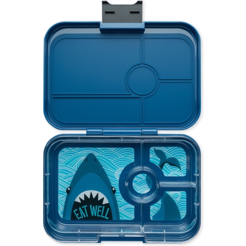 Yumbox Broodtrommel m. 4 vakjes - Bento Tapas - Monte Carlo Blue - Yumbox - OneSize - Broodtrommels