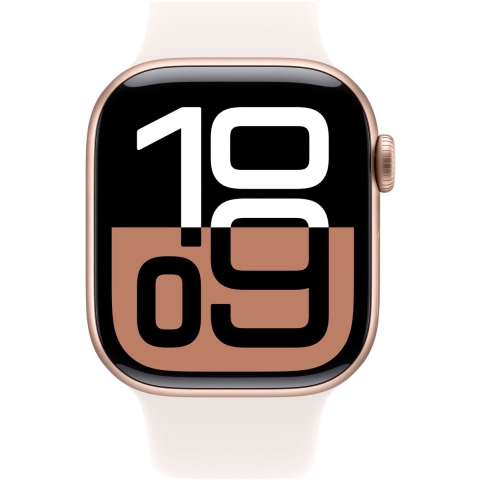Apple Watch Series 10 Aluminium 42 mm (2024) | GPS | roségoud | Sportbandje S/M | Rosé