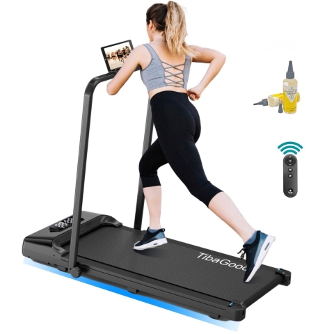 TibaGoods Loopband - Inklapbare Hardloopband - Snelheid 1-8 km/h - Met Tablethouder - Extra Olie