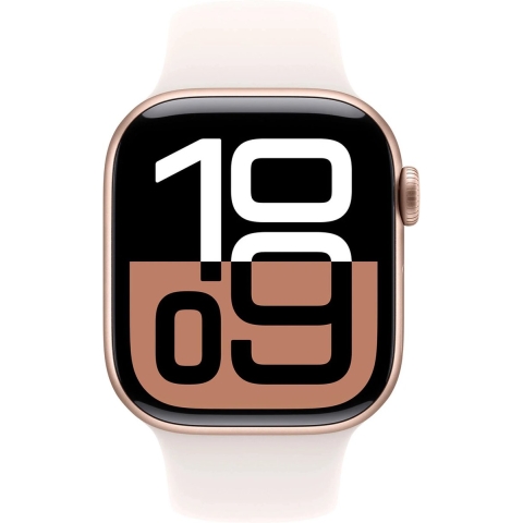 Apple Watch Series 10 - Smartwatch - 46mm - Rose Gouden Aluminium Case met Light Blush Sportbandje M/L
