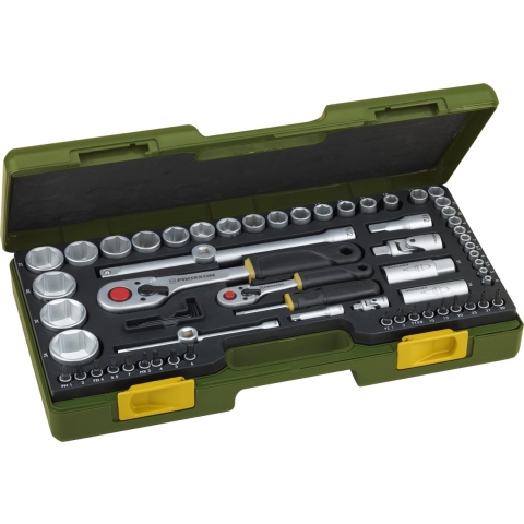 Proxxon Industrial 23286 - Dopsleutelset 65-delig - 1/4 (6.3 mm) en 1/2 (12.5 mm) - Kunststof koffer