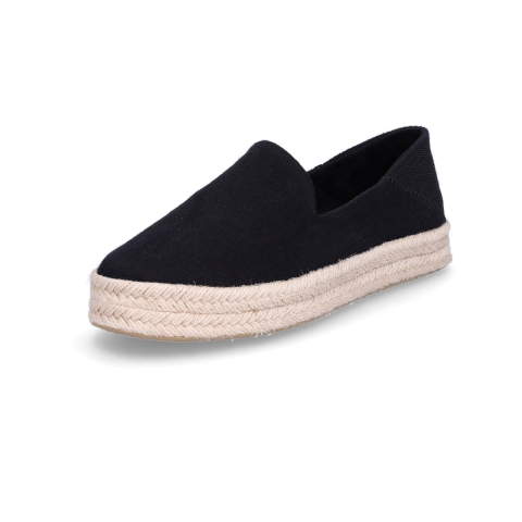 TOMS Carolina 100% Katoen Zwarte Damesspadrilles