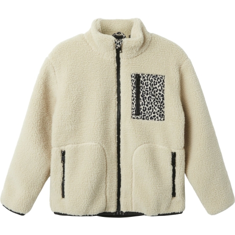 Name It Fleece Jas - NkfMonica - Mist - Name It - 7 jaar (122) - Fleece Jassen