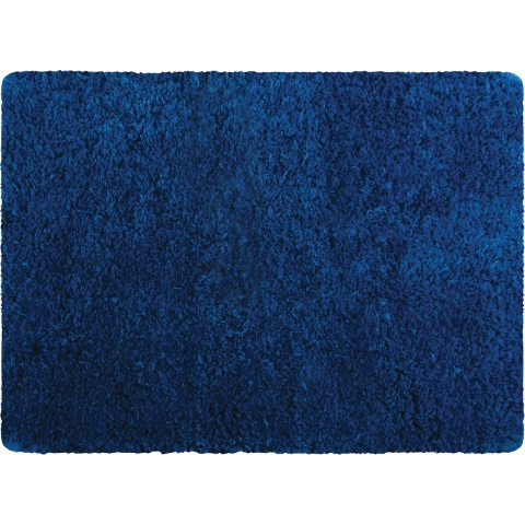 Badkamerkleedje/badmat tapijt - voor op de vloer - blauw - 50 x 70 cm - langharig -