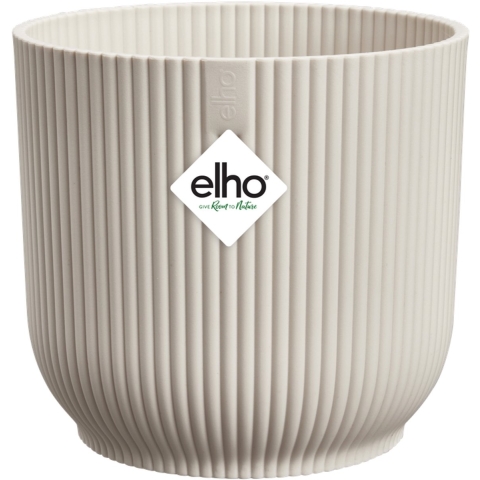 Vibes fold rond 25 cm linnen wit bloempot elho - Elho