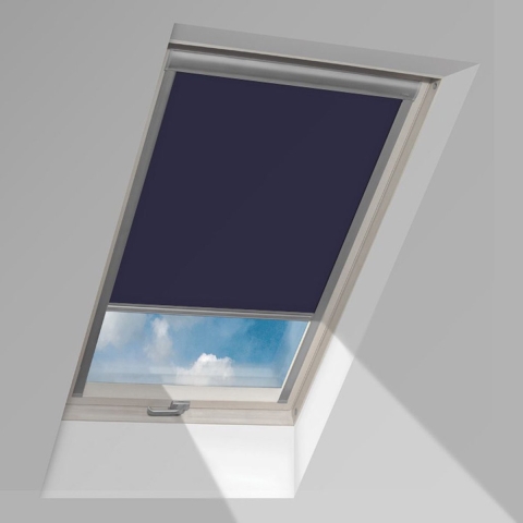 FAKRO Rolgordijn verduisterend met zijgeleiding handbediend ARF 78/118 051 marineblauw