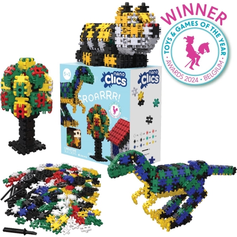 Nano Clics - Creatieve Bouwers 500 Stuks - 5 in 1 Bouwblokken - Gemaakt Van 100% Gerecycled Plastic