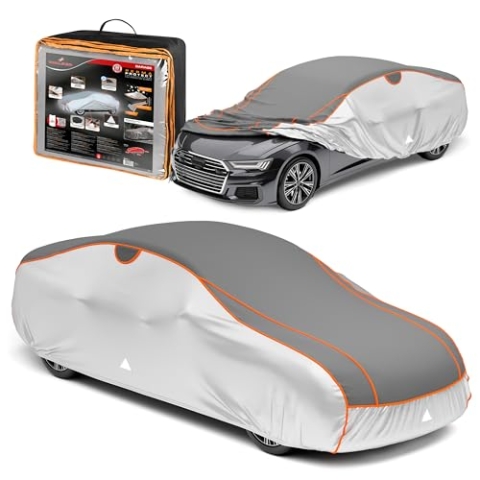 WALSER Auto hagelbescherming dekzeil Perma Proodect waterafstotend, gecertificeerd door TÜV Oostenrijk* ademende hagelbeschermende garage voor optimale hagelbescherming auto Maat 1