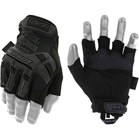 Mechanix Wear M-Pact® Covert Fingerless Gloves (Medium, All Black)