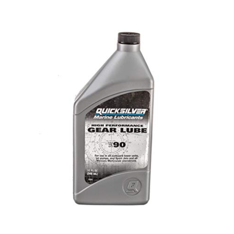 Quicksilver 858064QB1 krachtige SAE 90 transmissieolie voor Mercury buitenboordmotoren en MerCruiser Z-aandrijvingen, 1 liter