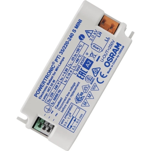 OSRAM HOMELIGHTING Hogedruklamp Elektronisch voorschakelapparaat 35 W (1 x 35 W) Voor inbouwverlichting, metalen behuizing PTI 35/220-240 S MINI VS20