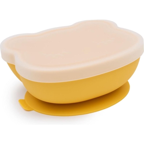 We Might Be Tiny Kom m. Zuignap - Silicone - Geel - We Might Be Tiny - OneSize - Kom