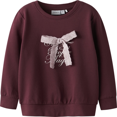 Name It Sweatshirt - NmfSetina - Burgundy - Name It - 2 jaar (92) - Sweatshirt
