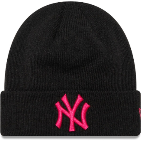 New Era Muts - Gebreid - New York Yankees - Zwart/Roze - New Era - 4-6 jaar (104-116) - Mutsen