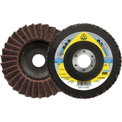 Klingspor 278499 SMT 800 Lamellenschijf Diameter 125 mm Boordiameter 22.23 mm Inox, Staal 5 stuk(s)