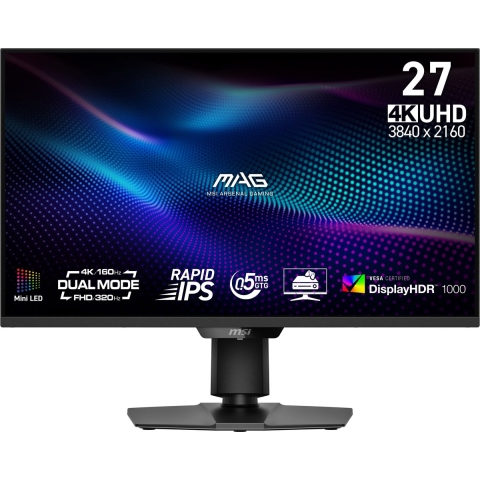 MSI MAG 274UPDFDE E16M Gaming monitor Energielabel F (A - G) 68.6 cm (27 inch) 3840 x 2160 Pixel 16:9 0.5 ms DisplayPort, HDMI IPS LCD