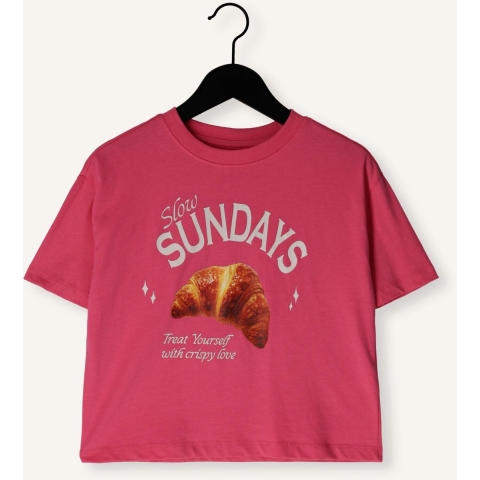 The New T-Shirt - TnSuzette - Carmine Rose m. Croissant - The New - 3-4 jaar (98-104) - T-Shirts