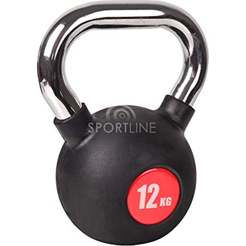 HMS Fitness Kettlebell - Gietijzer/Vinyl - 12 kg - Zwart