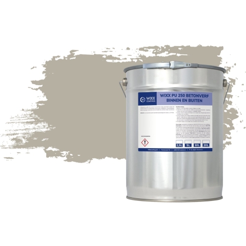 Wixx PU 250 Betonverf Buiten en Binnen RAL 7032 | Kiezelgrijs 2.5L