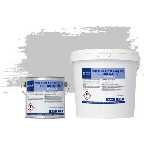 Wixx 2K Epoxy AQ 750 Betoncoating RAL 7035 | Lichtgrijs
